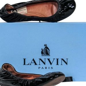 LANVIN Patent Leather Ballet Flats Brown - Shoe Bottom protected by ropy